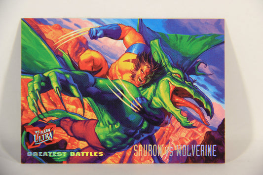 X-Men Fleer Ultra 95' - 1994 Trading Card #140 Sauron Vs Wolverine L016795