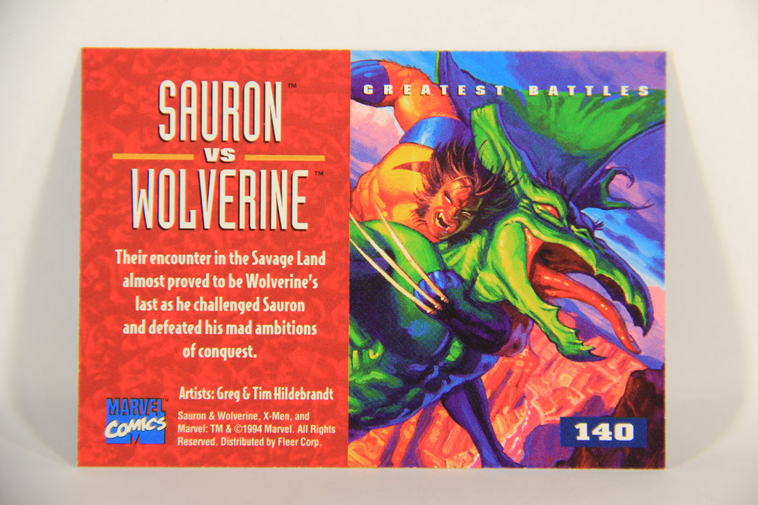 X-Men Fleer Ultra 95' - 1994 Trading Card #140 Sauron Vs Wolverine L016795