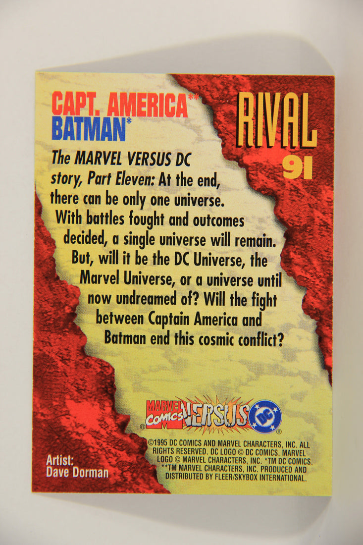 DC Versus Marvel Comics 1995 Trading Card #91 Captain America Vs Batman ENG L016820