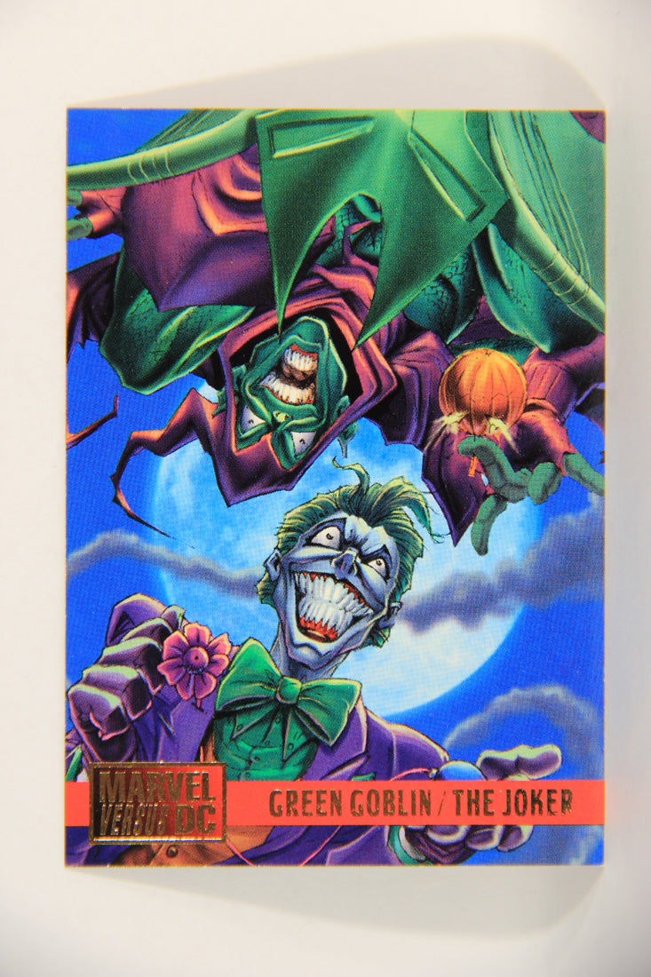 DC Versus Marvel Comics 1995 Trading Card #95 Green Goblin Vs The Joker ENG L016821