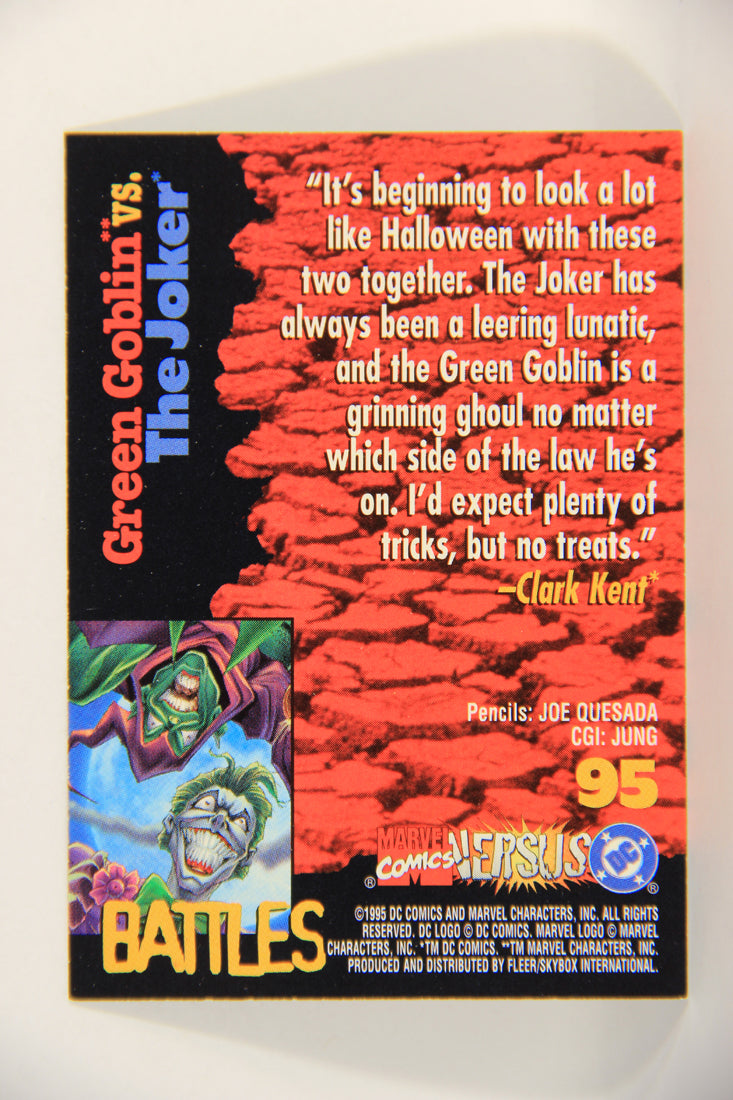 DC Versus Marvel Comics 1995 Trading Card #95 Green Goblin Vs The Joker ENG L016821