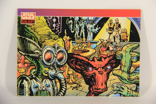 Star Wars Galaxy 1993 Topps Trading Card #139 The Cantina Scene Artwork ENG L016840