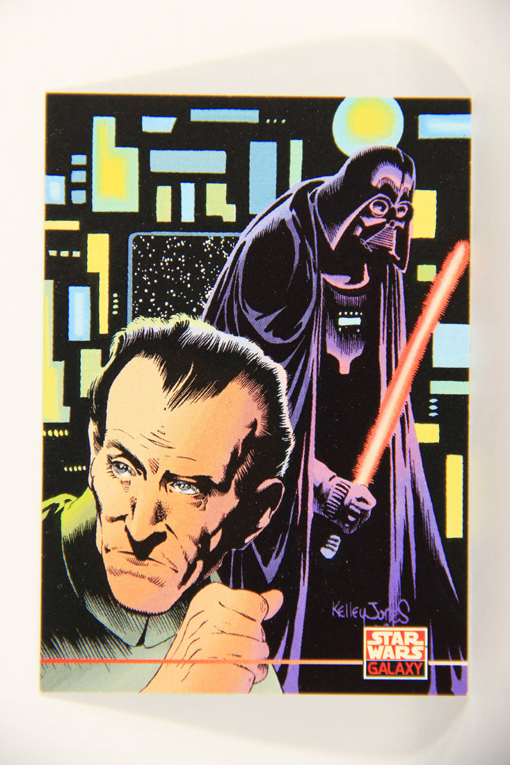 Star Wars Galaxy 1994 Topps Trading Card #238 Grand Moff Tarkin And Darth Vader Artwork ENG L016850