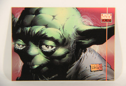 Star Wars Galaxy 1994 Topps Trading Card #262 Master Yoda Artwork ENG L016851