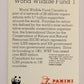 Wildlife In Danger WWF 1992 Trading Card #1 World Wildlife Fund Logo ENG L016945