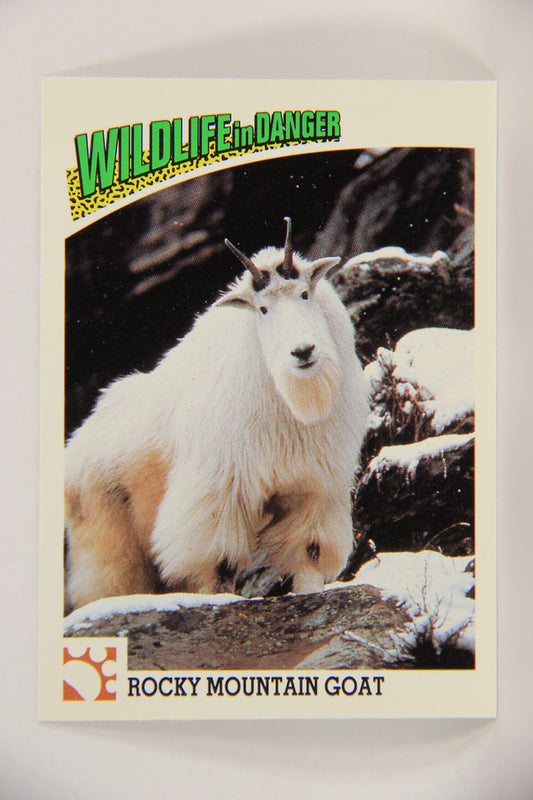 Wildlife In Danger WWF 1992 Trading Card #15 Rocky Mountain Goat ENG L016951