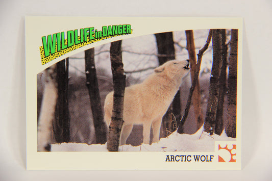 Wildlife In Danger WWF 1992 Trading Card #17 Arctic Wolf ENG L016953