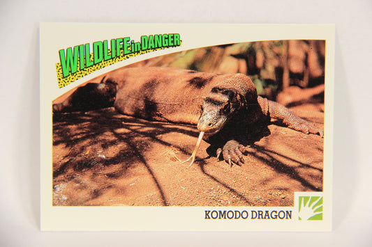 Wildlife In Danger WWF 1992 Trading Card #52 Komodo Dragon ENG L016988