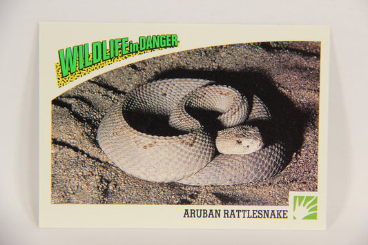 Wildlife In Danger WWF 1992 Trading Card #53 Aruban Rattlesnake ENG L016989