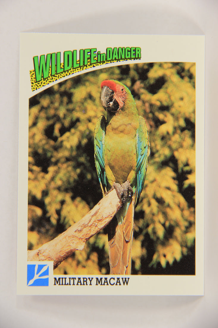 Wildlife In Danger WWF 1992 Trading Card #59 Military Macaw ENG L016995