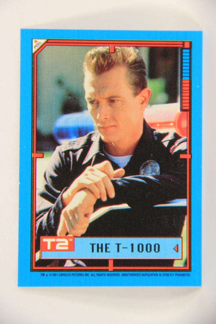 Terminator 2 Sticker Cards Terminator 2 Judgement Day 1991 Trading Card Sticker #5 The T-1000 L01 ...