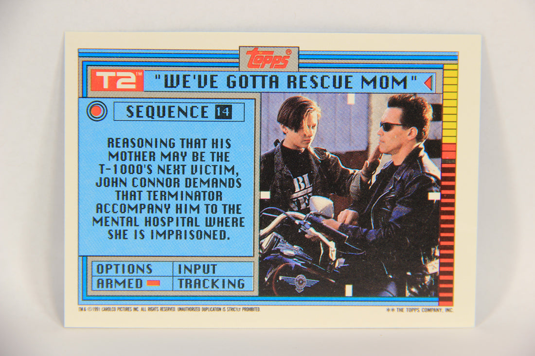 Terminator 2 Judgement Day 1991 Trading Card Sticker #14 We've Gotta Rescue Mom L017111