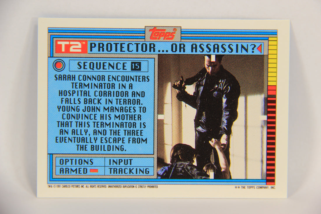 Terminator 2 Judgement Day 1991 Trading Card Sticker #15 Protector Or Assassin L017112