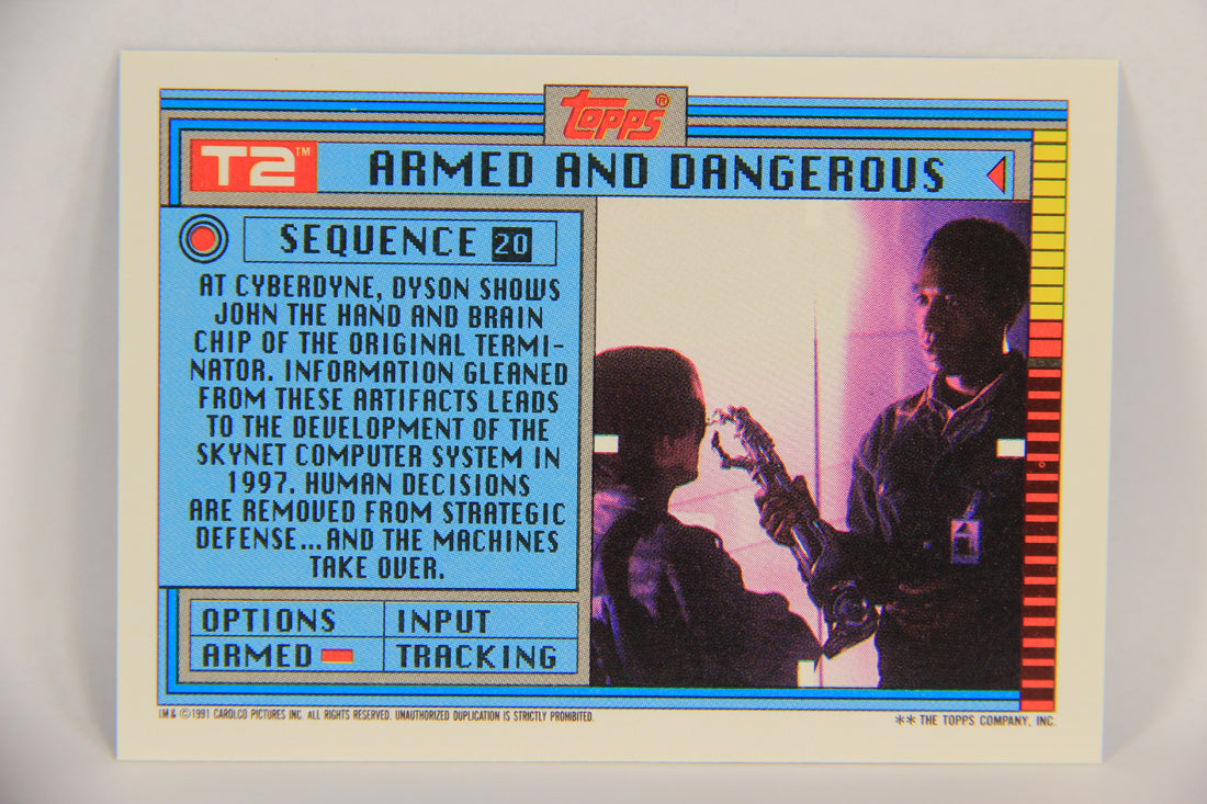 Terminator 2 Judgement Day 1991 Trading Card Sticker #20 Armed And Dangerous L017117