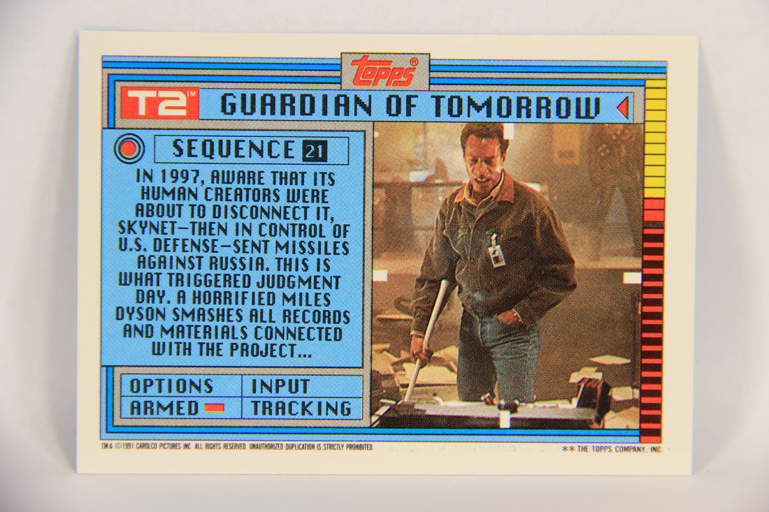 Terminator 2 Judgement Day 1991 Trading Card Sticker #21 Guardian Of Tomorrow L017118