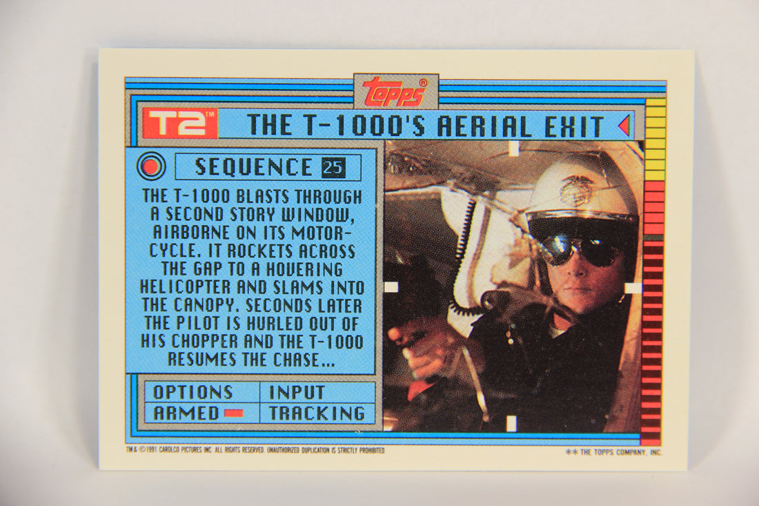 Terminator 2 Judgement Day 1991 Trading Card Sticker #25 The T-1000's Aerial Exit L017122