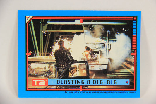 Terminator 2 Judgement Day 1991 Trading Card Sticker #27 Blasting A Big-Rig L017124
