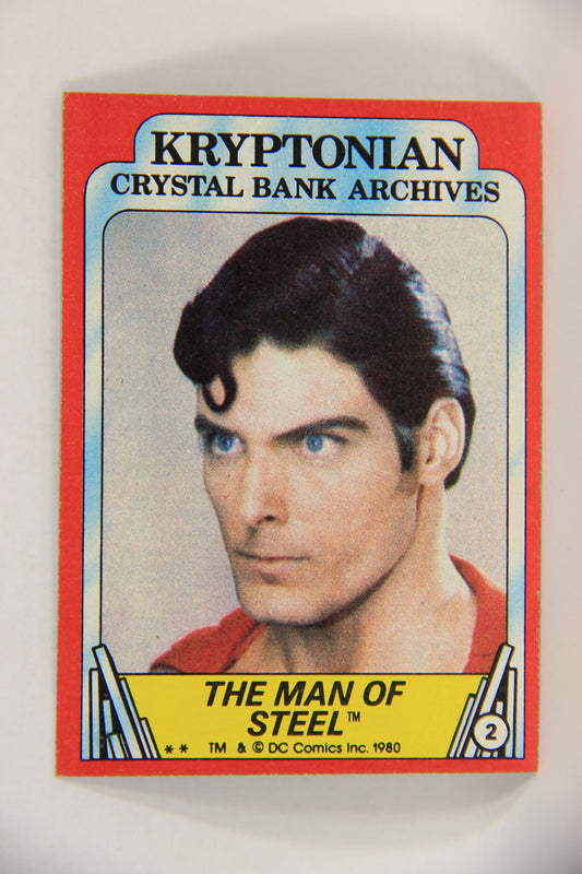 Superman 2 Topps 1980 Trading Card #2 The Man Of Steel ENG L017143