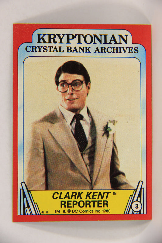 Superman 2 Topps 1980 Trading Card #3 Clark Kent Reporter ENG L017144