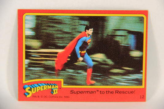 Superman 2 Topps 1980 Trading Card #12 Superman To The Rescue ENG L017153