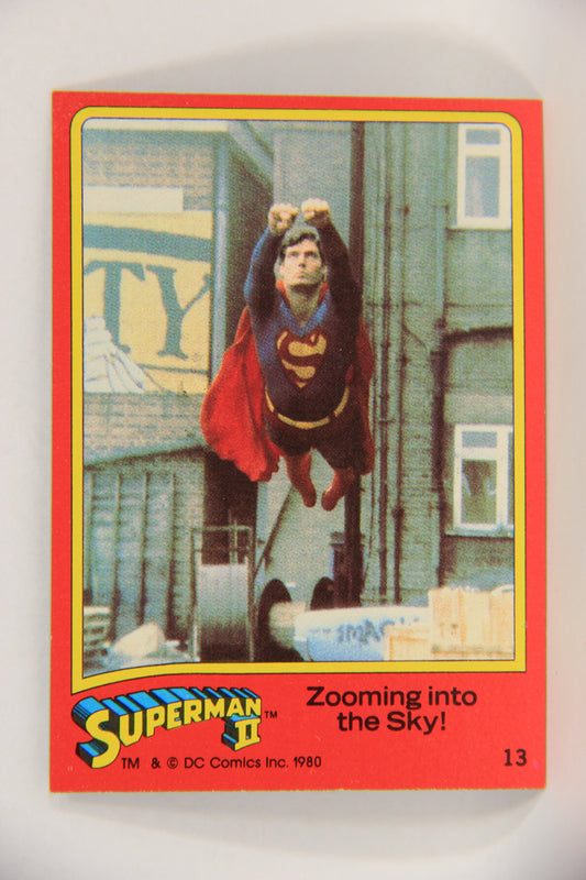 Superman 2 Topps 1980 Trading Card #13 Zooming Into The Sky ENG L017154