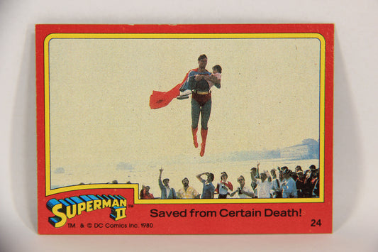 Superman 2 Topps 1980 Trading Card #24 Saved From Certain Death L017165