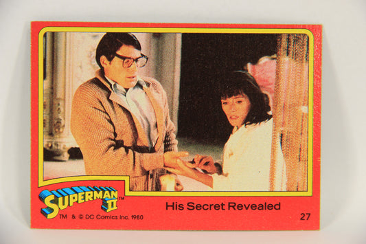 Superman 2 Topps 1980 Trading Card #27 His Secret Revealed ENG L017168