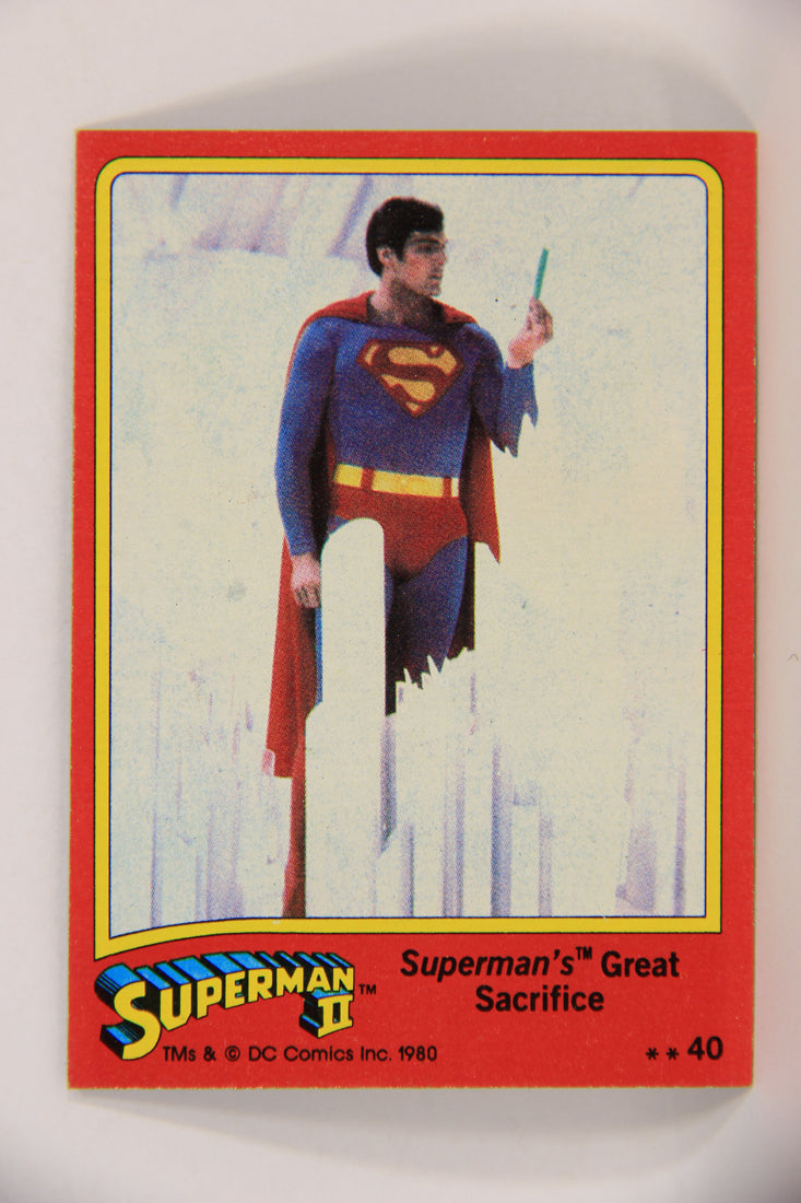 Superman 2 Topps 1980 Trading Card #40 Superman's Great Sacrifice L017181