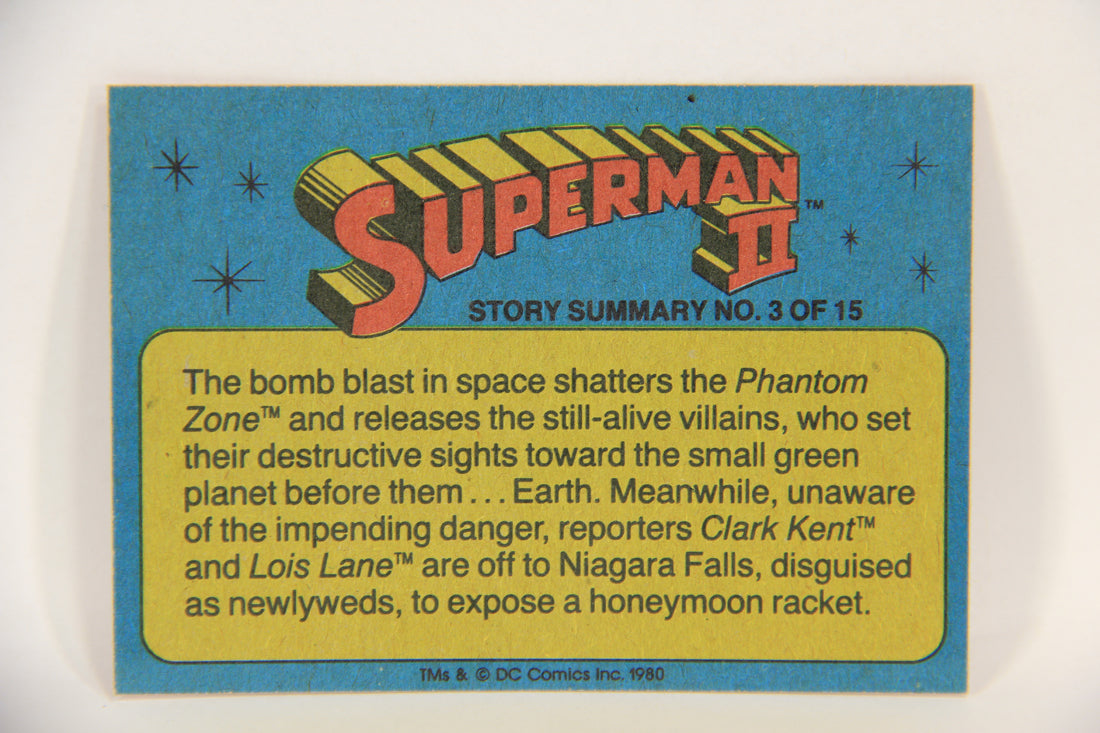 Superman 2 Topps 1980 Trading Card #52 Back In Action ENG L017193