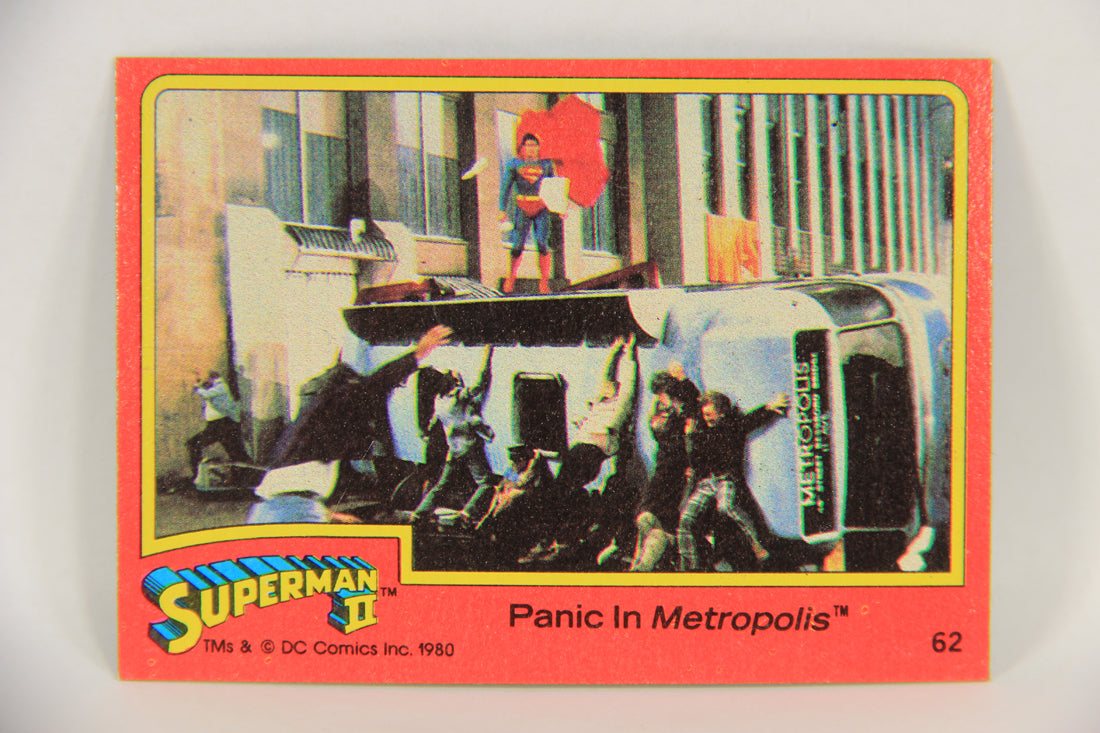 Superman 2 Topps 1980 Trading Card #62 Panic In Metropolis ENG L017203