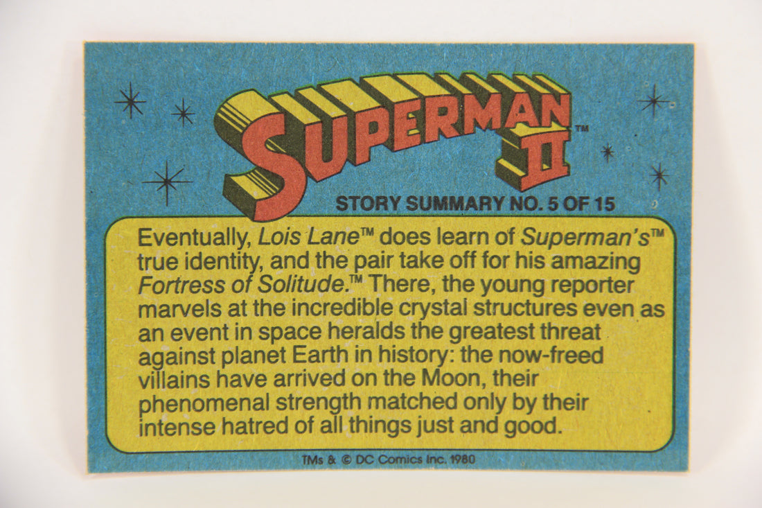 Superman 2 Topps 1980 Trading Card #62 Panic In Metropolis ENG L017203