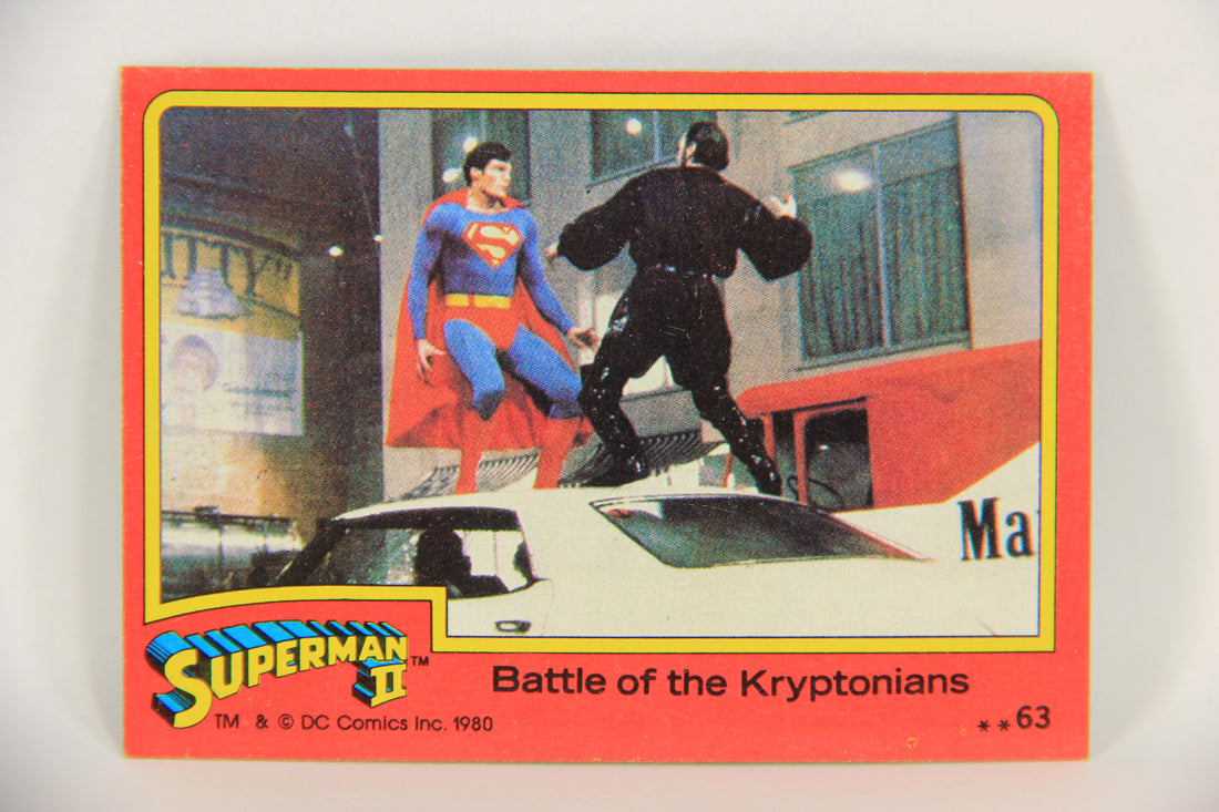 Superman 2 Topps 1980 Trading Card #63 Battle Of The Kryptonians L017204