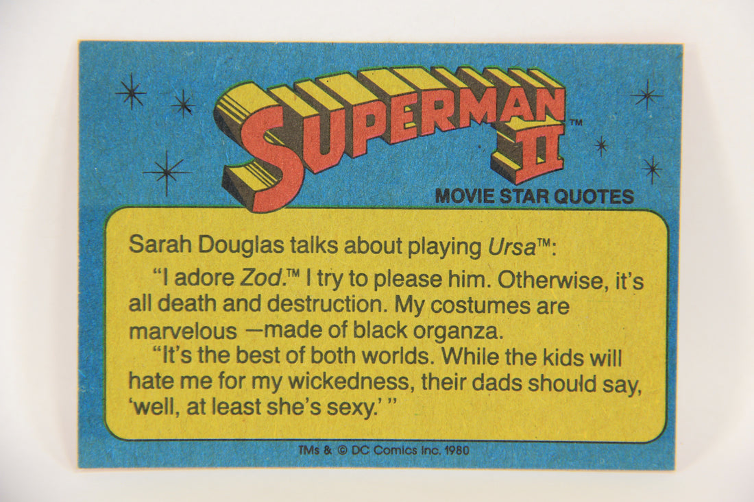 Superman 2 Topps 1980 Trading Card #67 Ursa Hurls A Deadly Lid ENG L017208