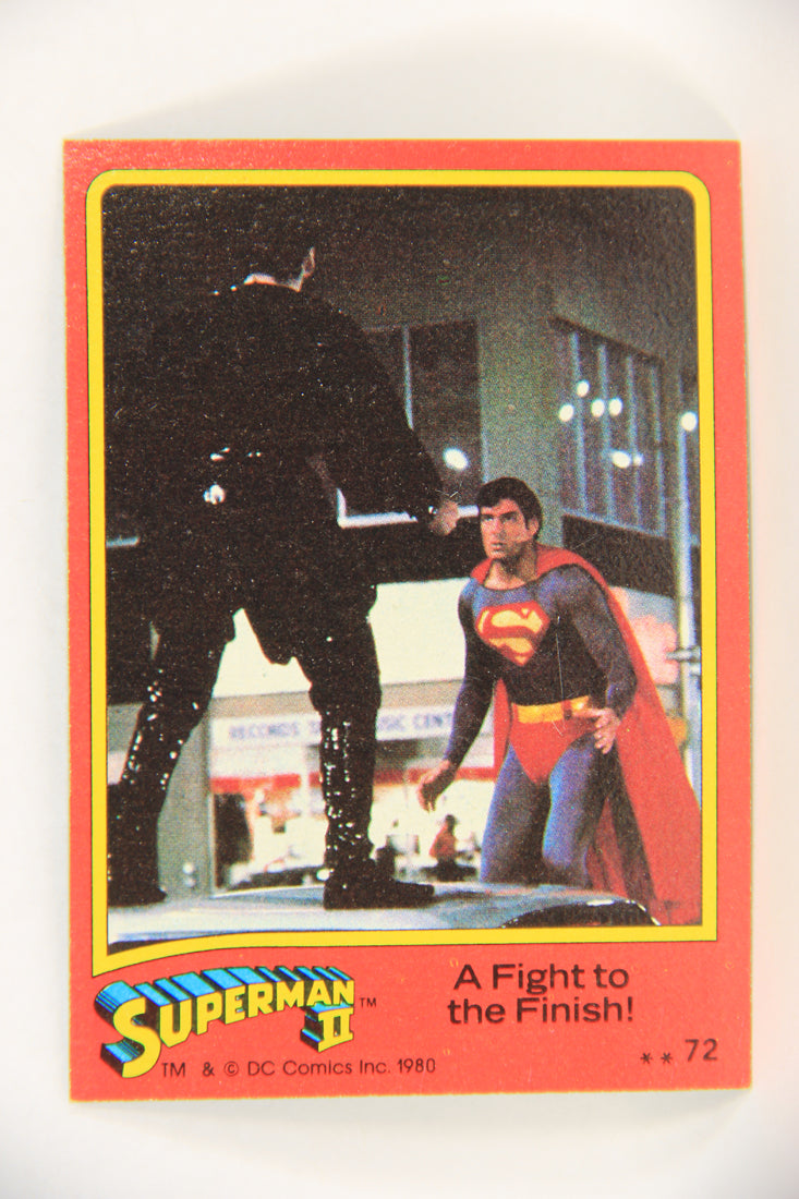 Superman 2 Topps 1980 Trading Card #72 A Fight To The Finish ENG L017213