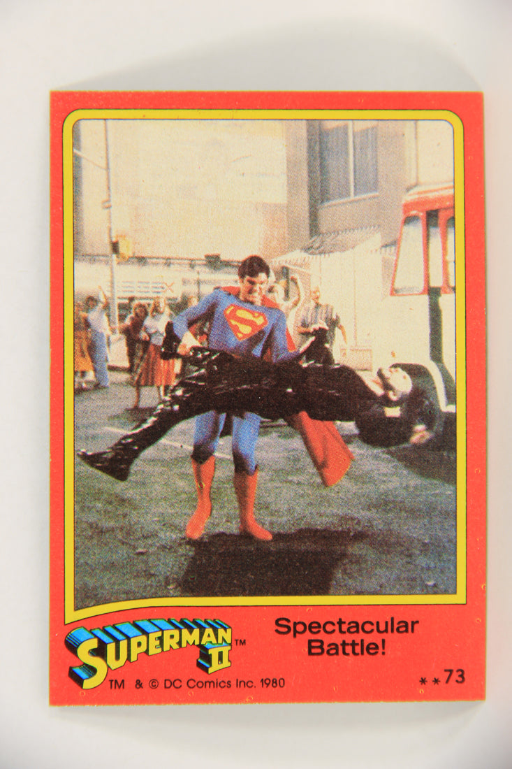 Superman 2 Topps 1980 Trading Card #73 Spectacular Battle ENG L017214