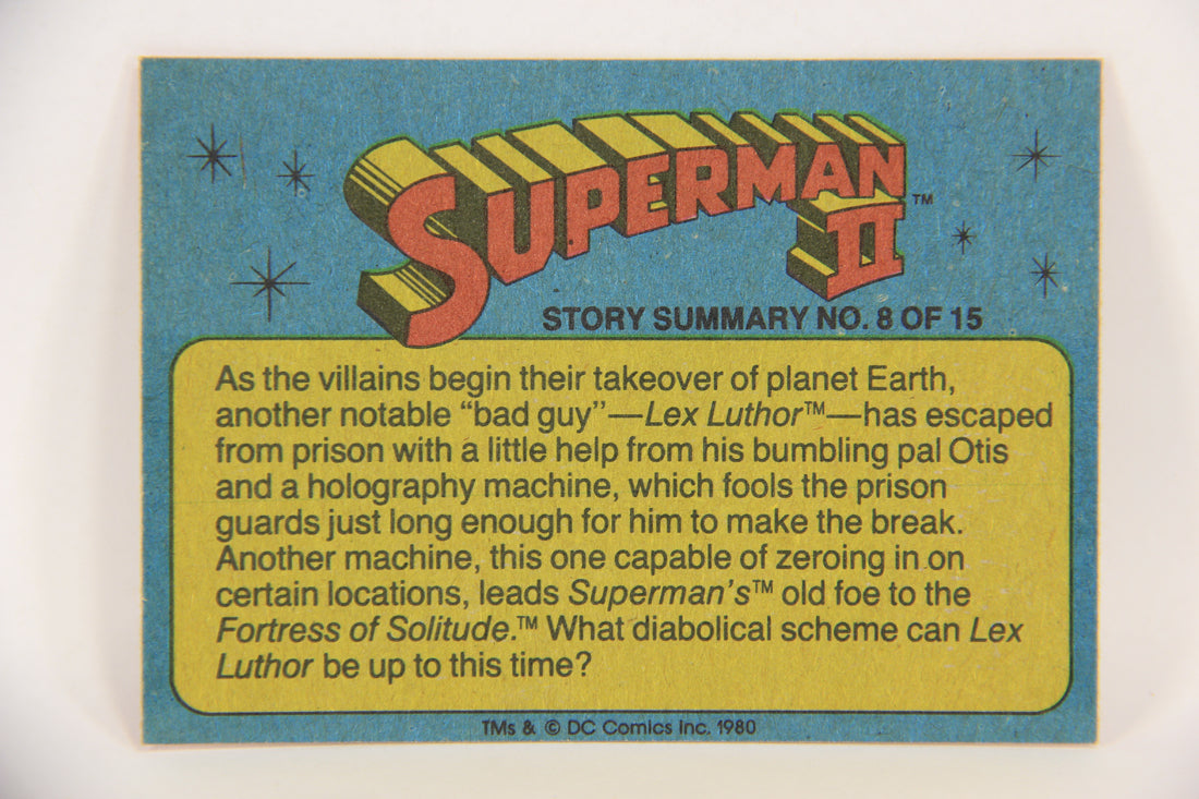 Superman 2 Topps 1980 Trading Card #74 Ring-Side Seats ENG L017215