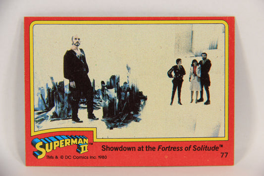 Superman 2 Topps 1980 Trading Card #77 Showdown At The Fortress Of Solitude L017218