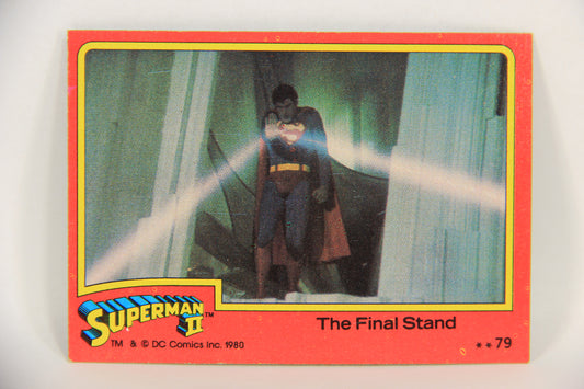 Superman 2 Topps 1980 Trading Card #79 The Final Stand ENG L017220