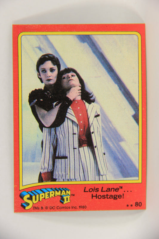 Superman 2 Topps 1980 Trading Card #80 Lois Lane Hostage ENG L017221