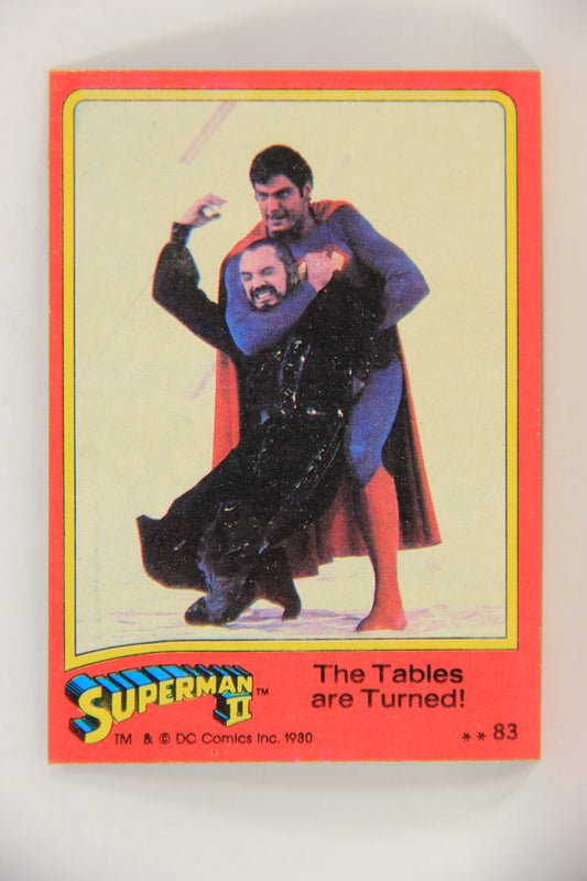 Superman 2 Topps 1980 Trading Card #83 The Tables Are Turned ENG L017224