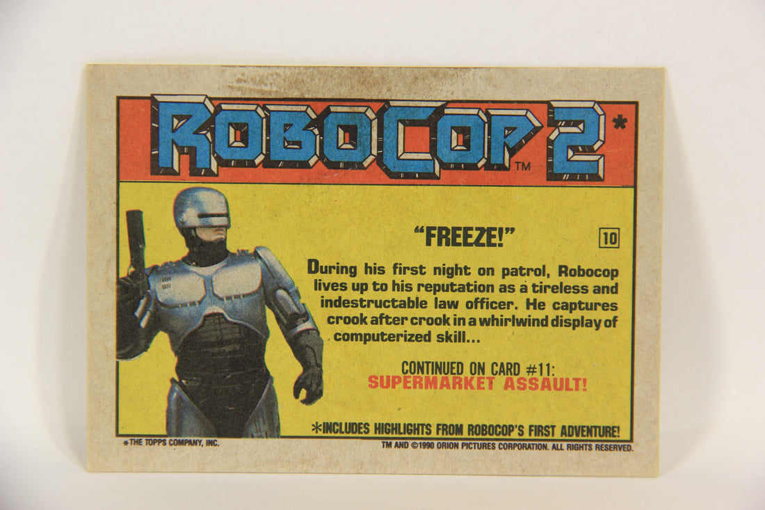 RoboCop 2 Topps 1990 Trading Card #10 Freeze ENG L017239