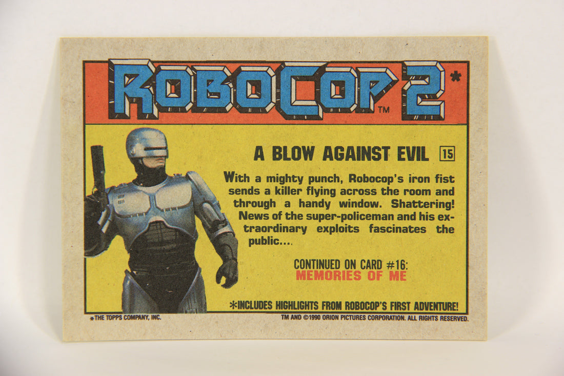 RoboCop 2 Topps 1990 Trading Card #15 A Blow Against Evil ENG L017244
