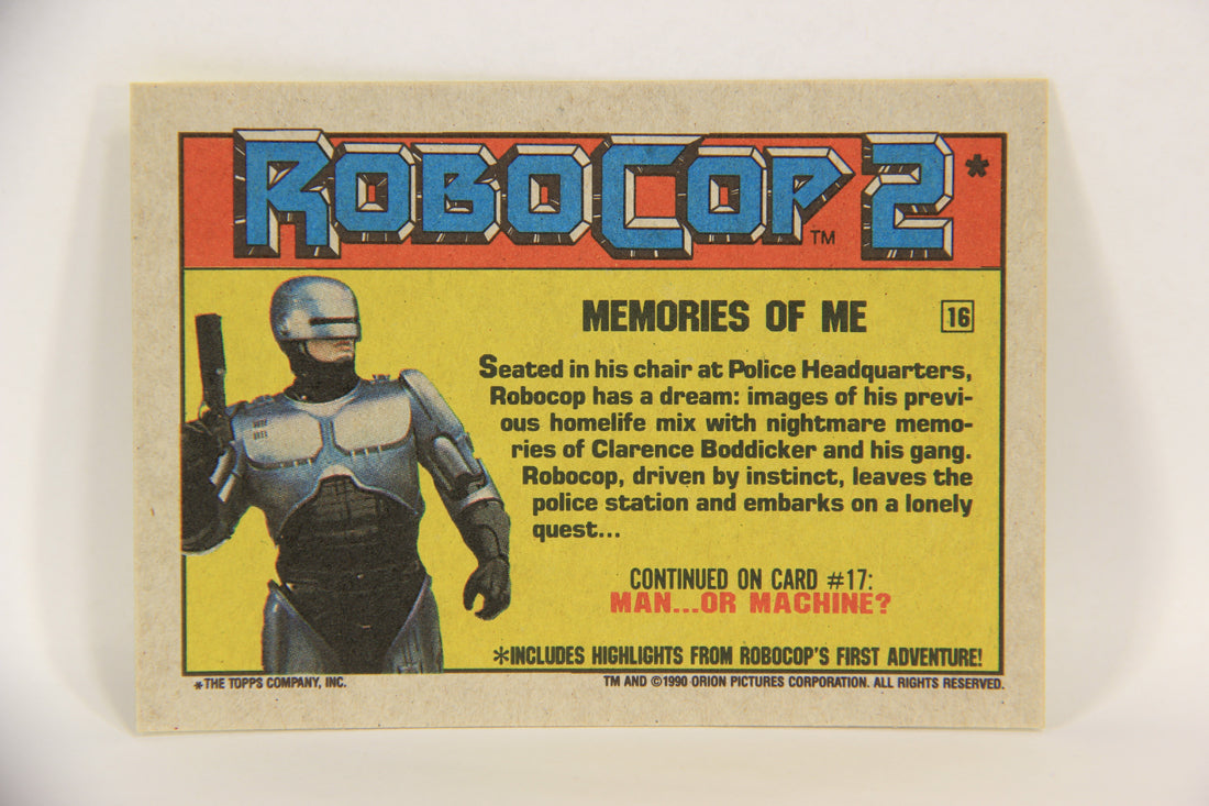 RoboCop 2 Topps 1990 Trading Card #16 Memories Of Me ENG L017245