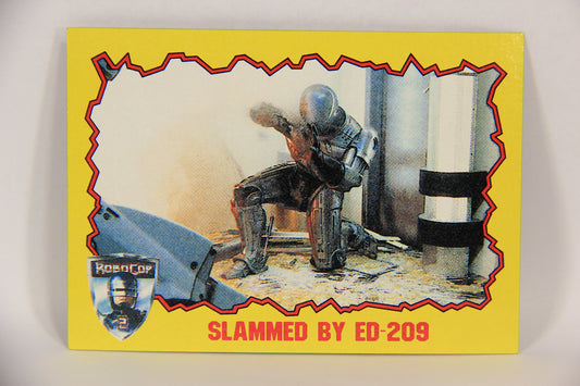 RoboCop 2 Topps 1990 Trading Card #24 Slammed By ED-209 ENG L017253