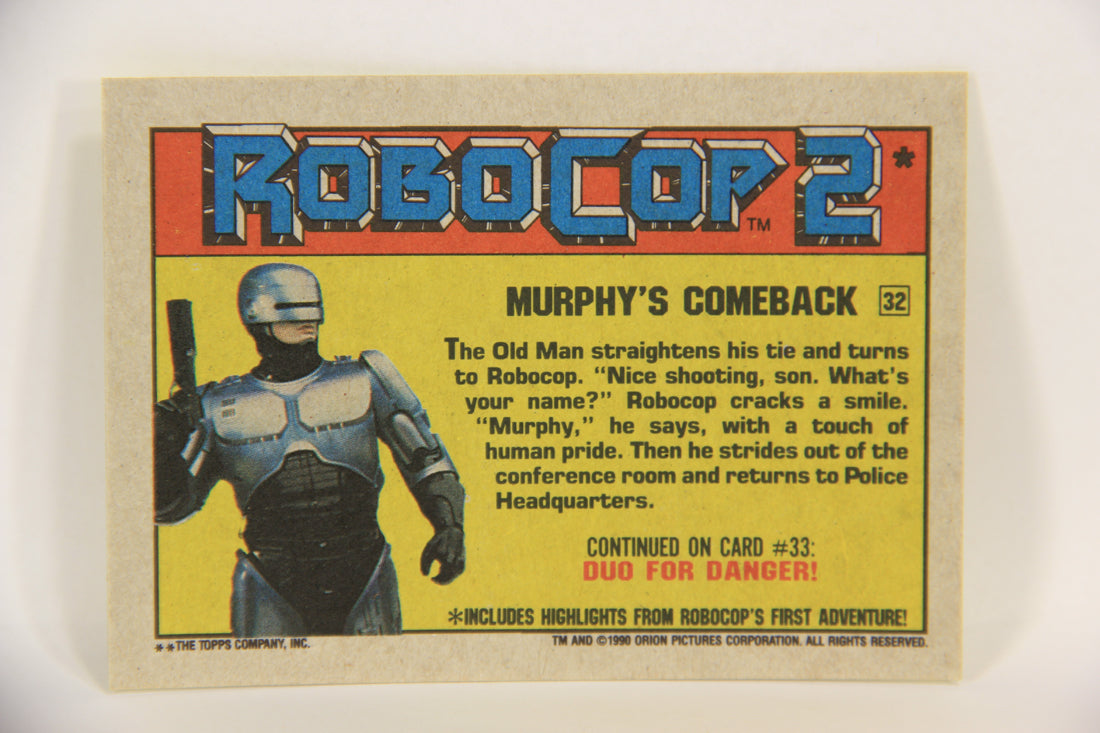 RoboCop 2 Topps 1990 Trading Card #32 Murphy's Comeback ENG L017261