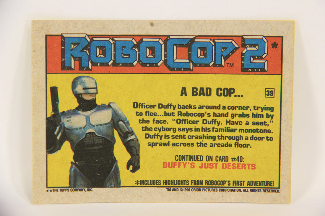 RoboCop 2 Topps 1990 Trading Card #39 A Bad Cop ENG L017268