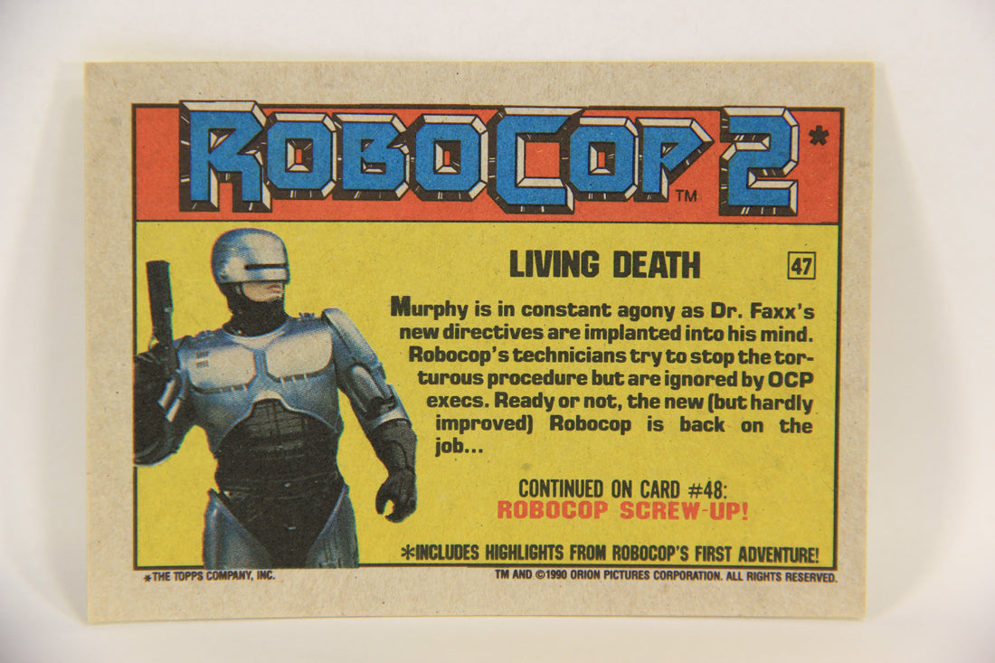 RoboCop 2 Topps 1990 Trading Card #47 Living Death ENG L017276