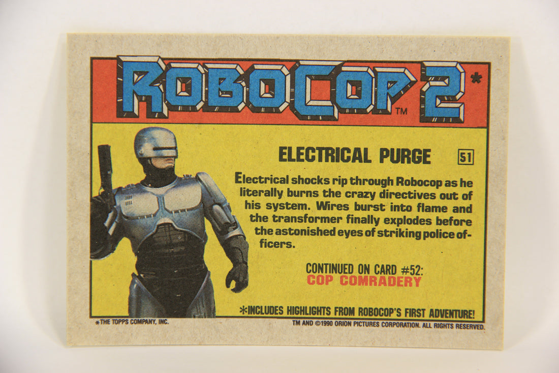 RoboCop 2 Topps 1990 Trading Card #51 Electrical Purge ENG L017280