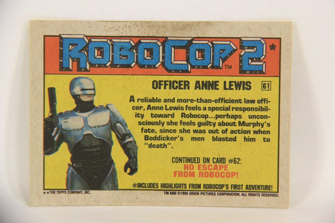 RoboCop 2 Topps 1990 Trading Card #61 Officer Anne Lewis ENG L017290