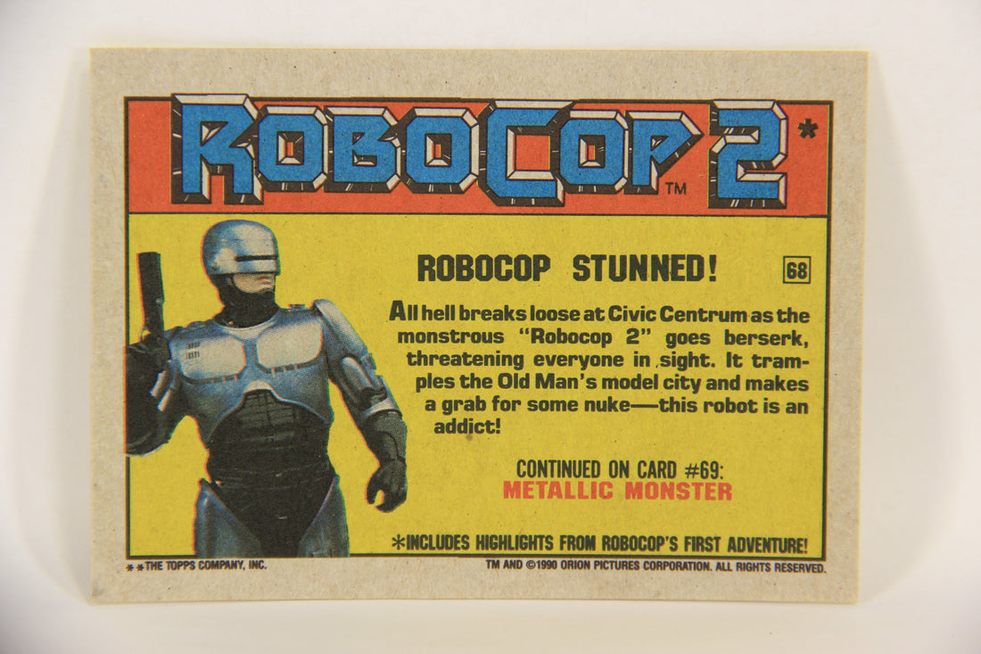 RoboCop 2 Topps 1990 Trading Card #68 Robocop Stunned ENG L017297